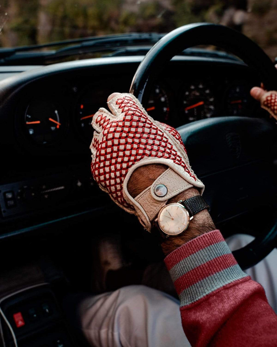 Bespoke - Peccary Leather Driving Gloves - Cork/Tan – THE OUTLIERMAN