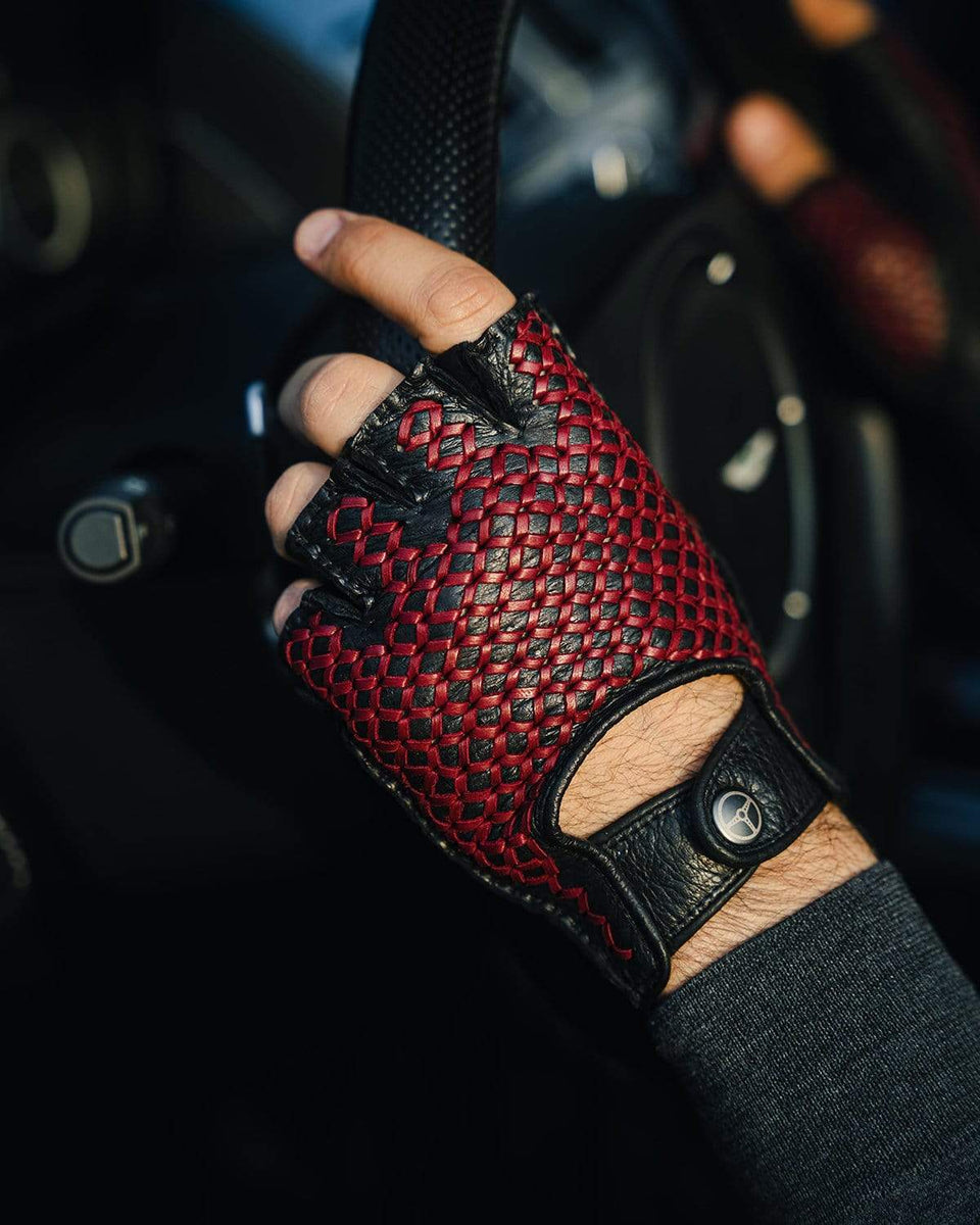 Peccary leather men driving gloves model Sherbourne - Laimböck