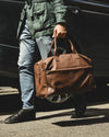 THE OUTLIERMAN duffle bags GLOBETROTTER - Full-grain Leather Duffle Bag - Brown